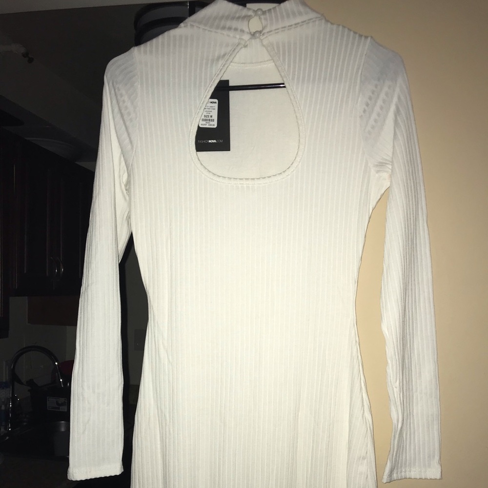 White long sleeve Fashion Nova dress